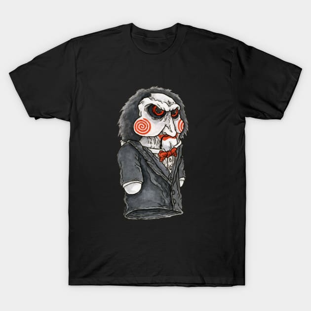 Billy the Puppet, Saw - Horror Hand Puppet T-Shirt by ScottBokma